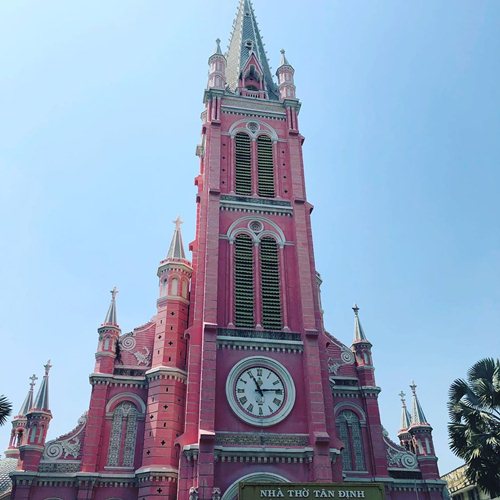 main tower in tan dinh church
